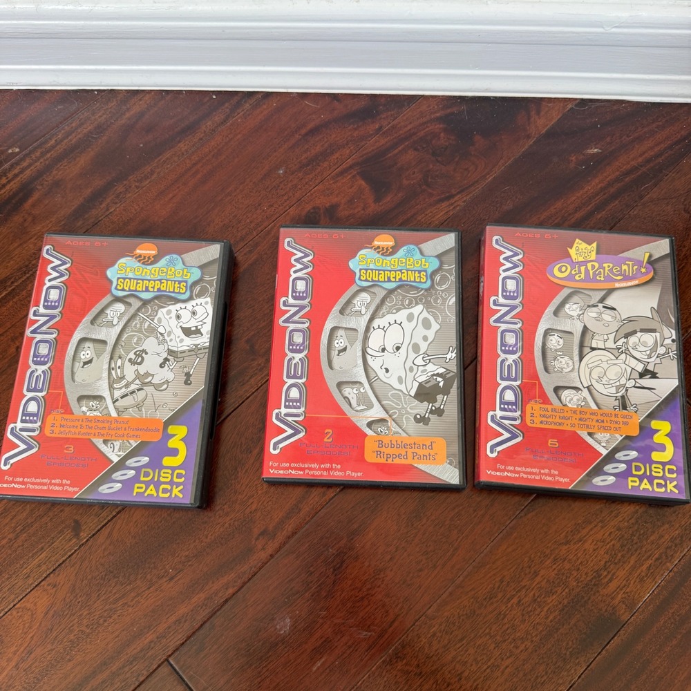 VideoNow SpongeBob‎ Fairly OddParents PVD Disc Lot 9 Discs Nickelodeon Rare